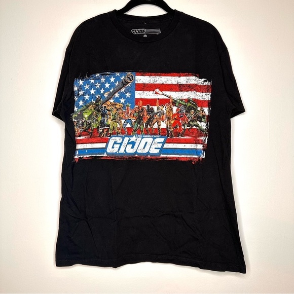 G.I. Joe Mens Popular Characters with Flag T-shirt OOP  Large 2009 Hasbro Large - Picture 3 of 5